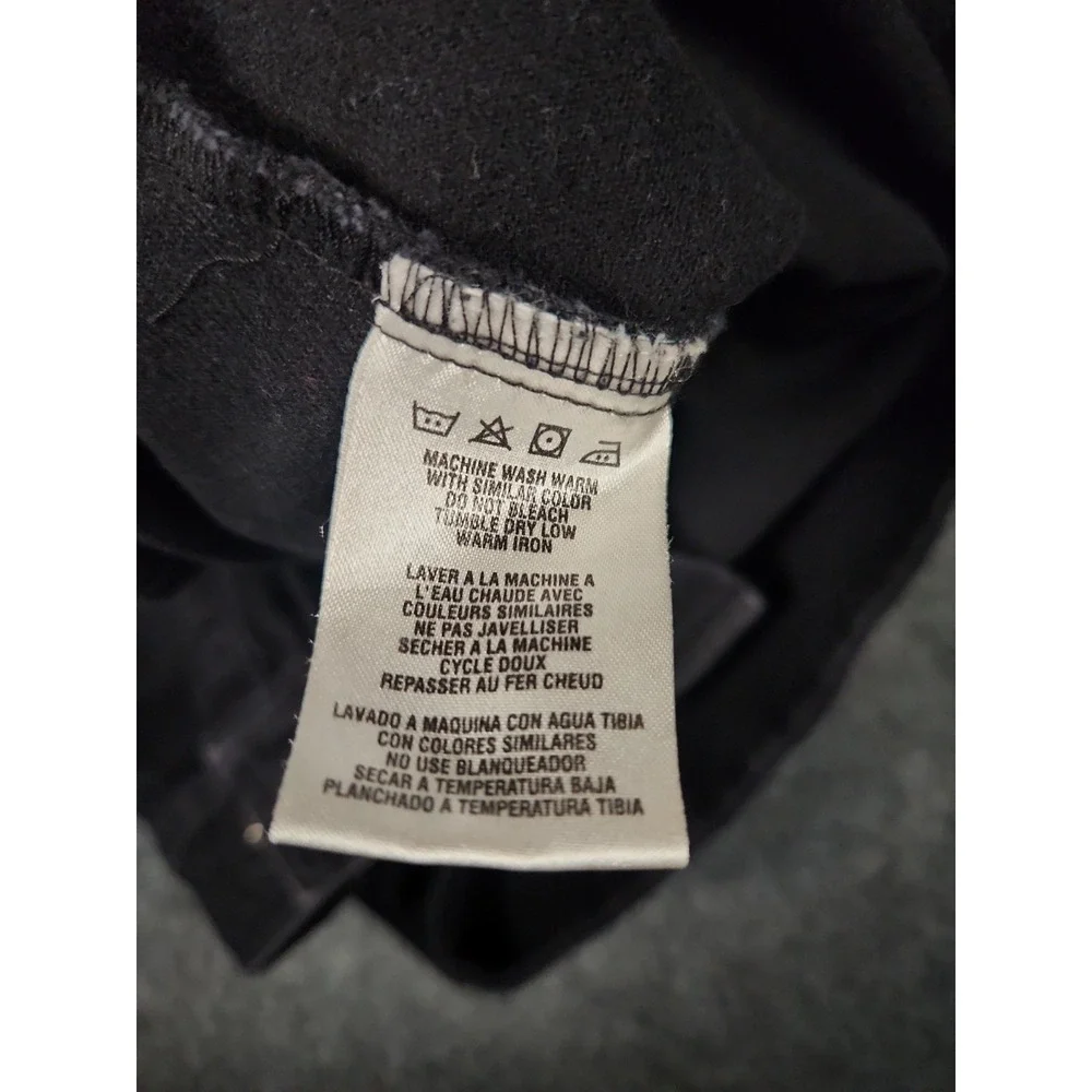 Harley Davidson Vintage 2003 Men Black Canvas Work Shirt Jacket Logo 96120-04VM